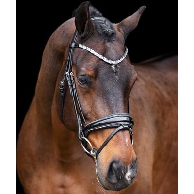 Imperial Riding IRH Olympia Bridon sans rênes, têtière anatomique, rembourrage en cuir de veau, muserolle et muserolle avec strass, cuir de buffle de qualité supérieure, ferrures en acier inoxydable Imperial Riding IRH Olympia Bridon sans rênes, têtière anatomique, rembourrage en cuir de veau, muserolle et muserolle avec strass, cuir de buffle de qualité supérieure, ferrures en acier inoxydable