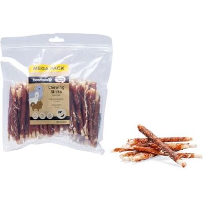 Beeztees Lot de 100 bâtonnets à mâcher pour chien avec canard 12,5 cm Beeztees Lot de 100 bâtonnets à mâcher pour chien avec canard 12,5 cm