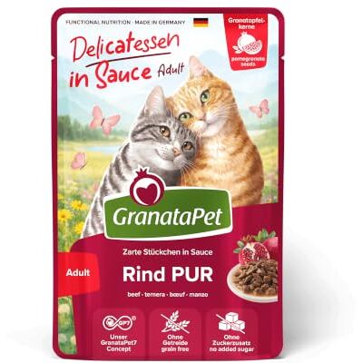GranataPet Aliment humide pour chat Delicatessen en sauce bœuf PUR 100 g GranataPet Aliment humide pour chat Delicatessen en sauce bœuf PUR 100 g