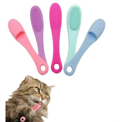 Hikaka Brosse à menton pour chat, brosse de nettoyage du menton de chat, brosse à dents en silicone pour animaux de compagnie, brosse à dents pour chat pour soins dentaires pour animaux de compagnie, brosses Hikaka Brosse à menton pour chat, brosse de nettoyage du menton de chat, brosse à dents en silicone pour animaux de compagnie, brosse à dents pour chat pour soins dentaires pour animaux de compagnie, brosses