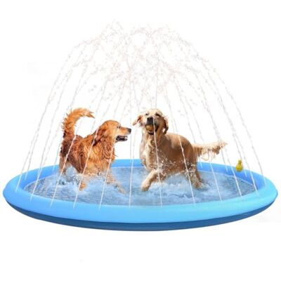 Flying Paws Tapis d'arrosage pour chiens – Baignoire pour animaux de compagnie, ensemble de jeu d'été et jouets aquatiques, cadeau pour chiens (170,2 cm) Flying Paws Tapis d'arrosage pour chiens – Baignoire pour animaux de compagnie, ensemble de jeu d'été et jouets aquatiques, cadeau pour chiens (170,2 cm)