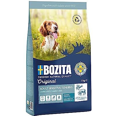 Bozita Agneau et riz 3 kg - Nourriture chien digestion sensible Bozita Agneau et riz 3 kg - Nourriture chien digestion sensible
