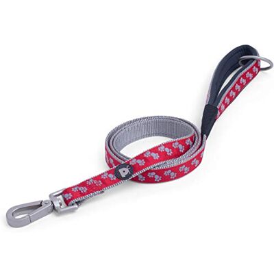 Laisse pour chien Petface Signature rembourrée Pattes rouges - Laisse pour chien Laisse pour chien Petface Signature rembourrée Pattes rouges - Laisse pour chien