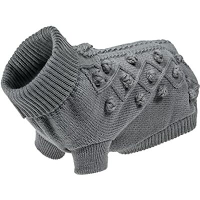 Pull pour chien en tricot gris Petface - Dog Sweater Pull pour chien en tricot gris Petface - Dog Sweater