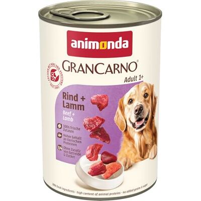 Animonda - 82733-1 - Nourriture pour Chiens Gran Carno - Bœuf & Agneau - 6x400g Animonda - 82733-1 - Nourriture pour Chiens Gran Carno - Bœuf & Agneau - 6x400g