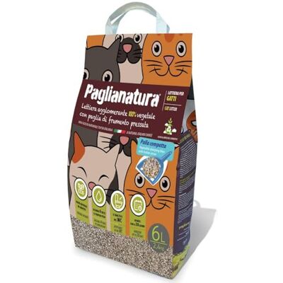 Paglianatura Litières pour chats aggglomérants 2,4 KG (6 LT) Haute Absorbance, Contrôle des odeurs, Eco-Friendly (Naturel) Paglianatura Litières pour chats aggglomérants 2,4 KG (6 LT) Haute Absorbance, Contrôle des odeurs, Eco-Friendly (Naturel)
