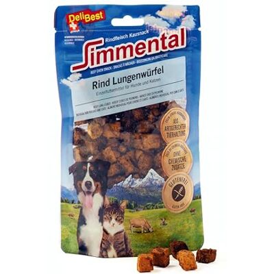 DeliBest Simmental Mini cubes poumons de bœuf sain à mâcher pour chiens et chats I Poumon de bœuf particulièrement digeste I Friandises d'entraînement Sport pour chien I Délicieuses collations pour DeliBest Simmental Mini cubes poumons de bœuf sain à mâcher pour chiens et chats I Poumon de bœuf particulièrement digeste I Friandises d'entraînement Sport pour chien I Délicieuses collations pour