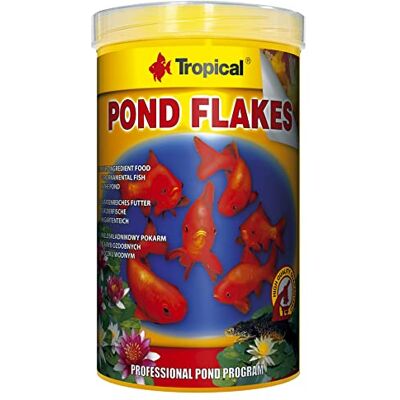 Tropical - Pond Koi & Goldfish Pond Flakes - 1000ml/145gr - Nourriture pour poissons Tropical - Pond Koi & Goldfish Pond Flakes - 1000ml/145gr - Nourriture pour poissons