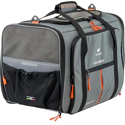 Ferplast Transporteur de chat VOYAGER PRO Transport pour chiens, poignées et bandoulière réglables Sangle de sécurité extensible Max 15 kg 49 x 37 x 39 cm Gris Ferplast Transporteur de chat VOYAGER PRO Transport pour chiens, poignées et bandoulière réglables Sangle de sécurité extensible Max 15 kg 49 x 37 x 39 cm Gris