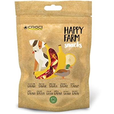 Croci Happy Farm Prix à mâcher pour chiens Snack chien naturel avec légumes Canard et banane 80 g Croci Happy Farm Prix à mâcher pour chiens Snack chien naturel avec légumes Canard et banane 80 g
