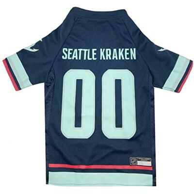 Pets First Maillot NHL Seattle Kraken pour chiens et chats. Taille : M. Meilleur maillot pour animaux de compagnie pour la nouvelle équipe de hockey sur glace chaude pour chiots, grands chiens, chatons et Pets First Maillot NHL Seattle Kraken pour chiens et chats. Taille : M. Meilleur maillot pour animaux de compagnie pour la nouvelle équipe de hockey sur glace chaude pour chiots, grands chiens, chatons et