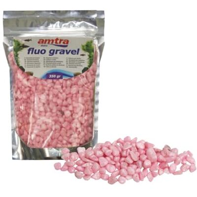Amtra Fluo Gravier décoratif pour aquarium avec fond en céramique pour aquarium d'eau douce et d'eau salée, sans poussière, rose, 350 g Amtra Fluo Gravier décoratif pour aquarium avec fond en céramique pour aquarium d'eau douce et d'eau salée, sans poussière, rose, 350 g