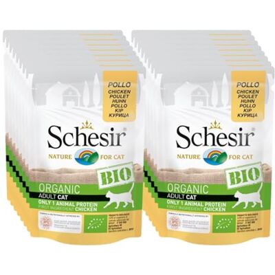 Schesir Cat Bio Monoprotéine Poulet Nourriture pour chat humide 16 sachets x 85 g Schesir Cat Bio Monoprotéine Poulet Nourriture pour chat humide 16 sachets x 85 g