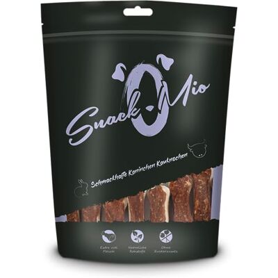 SNACKOMIO Premium à mâcher pour Chiens Os à mâcher Savoureux au Lapin, 120g, (1 x 0,12kg) SNACKOMIO Premium à mâcher pour Chiens Os à mâcher Savoureux au Lapin, 120g, (1 x 0,12kg)