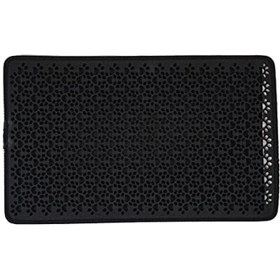 BAZERGA Tapis Litière Chat pour Bac à Litière Chat et Maison de Toilette Chat, 38-61 cm, Imperméable Non Toxique, Double Couche%100 EVA en Patte du Chat (38-61 cm, Noir) BAZERGA Tapis Litière Chat pour Bac à Litière Chat et Maison de Toilette Chat, 38-61 cm, Imperméable Non Toxique, Double Couche%100 EVA en Patte du Chat (38-61 cm, Noir)
