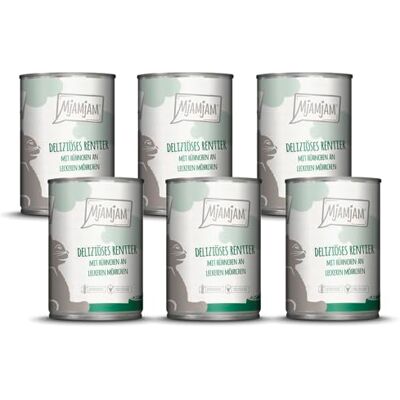Nourriture pour chats MJAMJAM - Renne et Poulet - 6 x 400 g Nourriture pour chats MJAMJAM - Renne et Poulet - 6 x 400 g