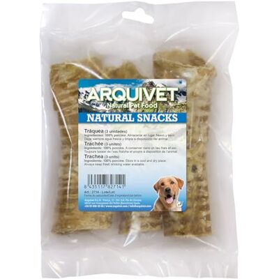 Arquivet Trachée pour chiens Sachet de 3 unités Snacks 100% naturels pour chiens Arquivet Trachée pour chiens Sachet de 3 unités Snacks 100% naturels pour chiens