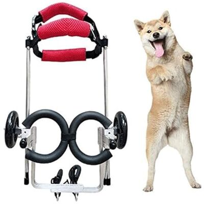 CGCSYZ Fauteuil roulant pour chien en aluminium léger et portable à 2 roues Fauteuil roulant pour chien Harnais de mobilité pour chien Poussette portable (XL) CGCSYZ Fauteuil roulant pour chien en aluminium léger et portable à 2 roues Fauteuil roulant pour chien Harnais de mobilité pour chien Poussette portable (XL)
