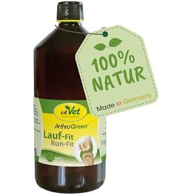 cdVet ArthroGreen Lauf-Fit 1l complément alimentaire naturel et efficace pour le soutien des articulations pour cheval, chien et chat avec des herbes cdVet ArthroGreen Lauf-Fit 1l complément alimentaire naturel et efficace pour le soutien des articulations pour cheval, chien et chat avec des herbes