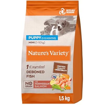 Nature's Variety No Grain Mini Puppy Salmón Noruego - Croquettes pour chiots Nature's Variety No Grain Mini Puppy Salmón Noruego - Croquettes pour chiots