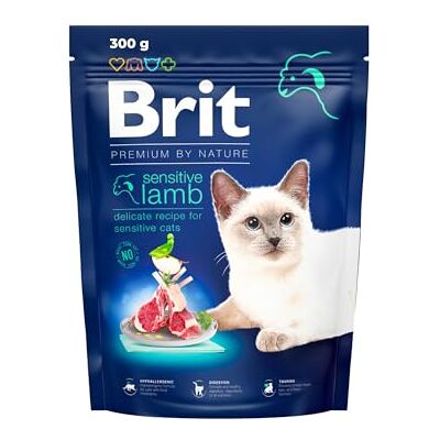 Brit Premium by Nature Croquettes pour chats sensibles, hypoallergéniques, goût agneau, 300 g Brit Premium by Nature Croquettes pour chats sensibles, hypoallergéniques, goût agneau, 300 g