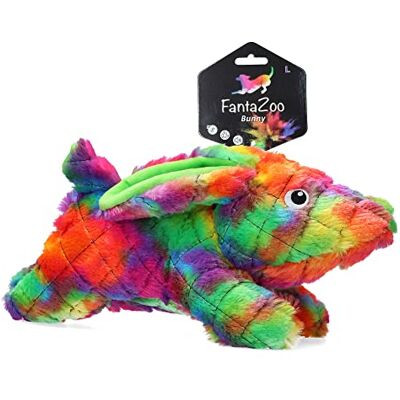FantaZoo Haze Jouets pour Chiens, Peluche Colorée et Recyclée Très Robuste, Douce et Durable Convient pour Chiens de Taille Moyenne L 36 x 17 cm FantaZoo Haze Jouets pour Chiens, Peluche Colorée et Recyclée Très Robuste, Douce et Durable Convient pour Chiens de Taille Moyenne L 36 x 17 cm