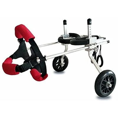 NEDOES Poussettes pour chiens, harnais de mobilité pour chien en fauteuil roulant, chariot réglable en acier inoxydable pour animaux de compagnie/chat, fauteuil roulant, rééducation des pattes arrière (X) NEDOES Poussettes pour chiens, harnais de mobilité pour chien en fauteuil roulant, chariot réglable en acier inoxydable pour animaux de compagnie/chat, fauteuil roulant, rééducation des pattes arrière (X)