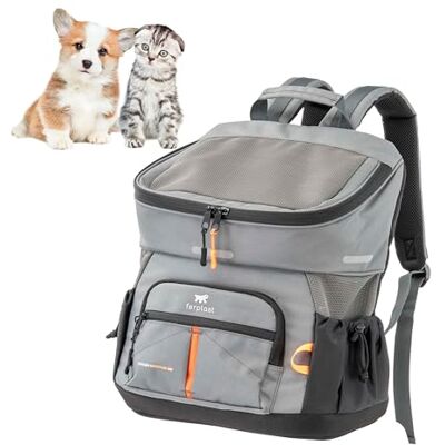 Ferplast Sac à dos pour chien VOYAGER BACKPACK, transporteur de chat, transport pour chiens, large ouverture, sangles réglables, sangle de sécurité, avec coussin, max 10 kg, 29 x 21 x 36 H, gris Ferplast Sac à dos pour chien VOYAGER BACKPACK, transporteur de chat, transport pour chiens, large ouverture, sangles réglables, sangle de sécurité, avec coussin, max 10 kg, 29 x 21 x 36 H, gris
