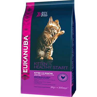 Eukanuba Croquettes Premium pour Chaton – Riche en Poulet Frais et en Riz – Favorise la croissance Alimentation 100% Complète et Equilibrée – DHA – Sans Blé – Sans OGM Sac refermable 2kg Eukanuba Croquettes Premium pour Chaton – Riche en Poulet Frais et en Riz – Favorise la croissance Alimentation 100% Complète et Equilibrée – DHA – Sans Blé – Sans OGM Sac refermable 2kg