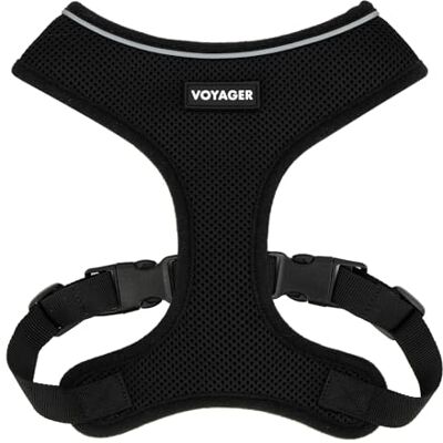 Best Pet Supplies Voyager Aerolite Harnais pour chien en maille anti-traction, réfléchissant, respirant, réglable, pour marche, dressage, jogging, Modèle 220 (Noir), M (poitrail : 43,2 à 53,3 cm) Best Pet Supplies Voyager Aerolite Harnais pour chien en maille anti-traction, réfléchissant, respirant, réglable, pour marche, dressage, jogging, Modèle 220 (Noir), M (poitrail : 43,2 à 53,3 cm)