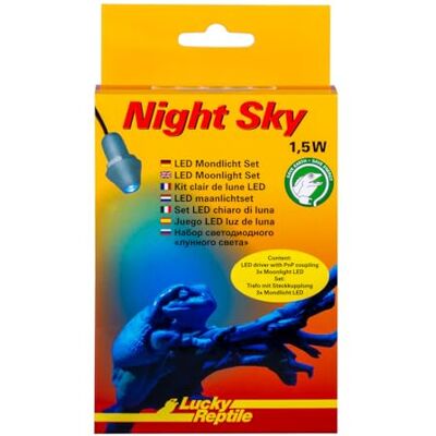 Lucky Reptile Night Sky Moonlight LED Set 3 x LED clair de lune avec transfo pour terrarium Lampe de nuit à économie d'énergie à LED pour reptiles & amphibiens extensible à 6 LED Lucky Reptile Night Sky Moonlight LED Set 3 x LED clair de lune avec transfo pour terrarium Lampe de nuit à économie d'énergie à LED pour reptiles & amphibiens extensible à 6 LED