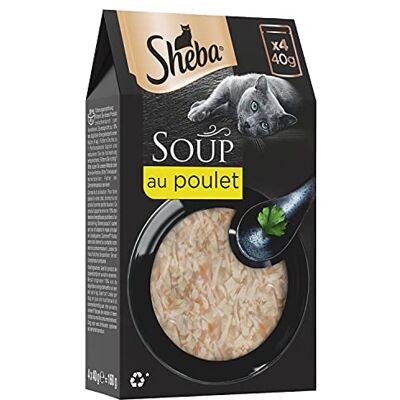Sheba Classic Soup pour chat adulte – Soupe aux filets de poulet – Sachets fraîcheur 40 x 40g Sheba Classic Soup pour chat adulte – Soupe aux filets de poulet – Sachets fraîcheur 40 x 40g