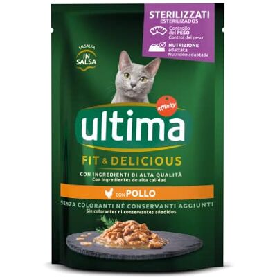 Ultima Fit & Delicious Nourriture humide pour chats avec poulet, 85 g Ultima Fit & Delicious Nourriture humide pour chats avec poulet, 85 g