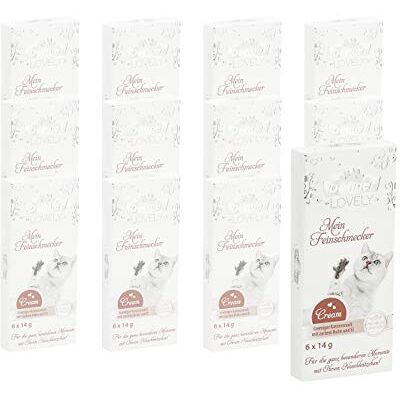 Dehner Premium Lovely Crème pour chat pour adulte, poulet et œuf, gourmet, 12 x 84 g (1 kg) Dehner Premium Lovely Crème pour chat pour adulte, poulet et œuf, gourmet, 12 x 84 g (1 kg)
