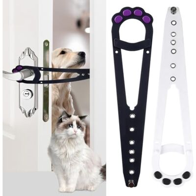 Zwenjuan Fermeture porte chat, 2 pièces, serrure porte animaux, laisse entrer les chats et garder les chiens hors Zwenjuan Fermeture porte chat, 2 pièces, serrure porte animaux, laisse entrer les chats et garder les chiens hors