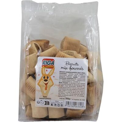 Riga Biscuits Mix Fourrés Friandise pour Chien Biscuits Croquants Et Savoureux Biscuits Végétariens Faibles en Matières Grasses 500g Riga Biscuits Mix Fourrés Friandise pour Chien Biscuits Croquants Et Savoureux Biscuits Végétariens Faibles en Matières Grasses 500g