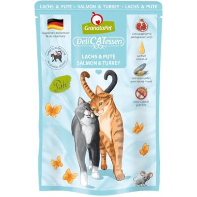GranataPet - DeliCatessen - Saumon - Dinde - Aliment humide pour chats GranataPet - DeliCatessen - Saumon - Dinde - Aliment humide pour chats