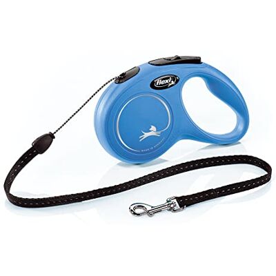 FLEXI ® Laisse rétractable classique (cordon), ergonomique, durable et sans nœuds, pour chiens jusqu'à 11,8 kg, 4,9 m, taille S, bleu FLEXI ® Laisse rétractable classique (cordon), ergonomique, durable et sans nœuds, pour chiens jusqu'à 11,8 kg, 4,9 m, taille S, bleu