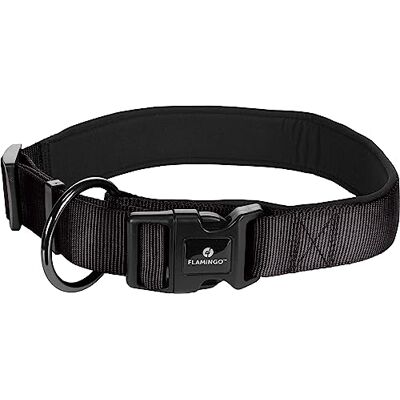 FLAMINGO Collier de Chien 65-70 cm XXXL Ajustable Nylon avec Doublure intérieure en néoprène Doux Anti Traction très Confortable pour Votre Chien FLAMINGO Collier de Chien 65-70 cm XXXL Ajustable Nylon avec Doublure intérieure en néoprène Doux Anti Traction très Confortable pour Votre Chien