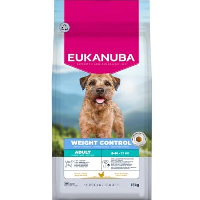 Eukanuba Weight Control Nourriture pour chiens avec poulet pour chiens de petite et moyenne races – Nourriture sèche spéciale faible en gras pour le maintien du poids ou pour les régimes en cas Eukanuba Weight Control Nourriture pour chiens avec poulet pour chiens de petite et moyenne races – Nourriture sèche spéciale faible en gras pour le maintien du poids ou pour les régimes en cas