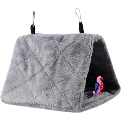 VIFER Nid d'Oiseau Cage à Oiseaux Suspendue Hamac en Peluche Perroquet Lit Chaud d'hiver Douce Tente pour Perruches Canari inséparables Jouet pour Animaux de Compagnie (S-Gris) VIFER Nid d'Oiseau Cage à Oiseaux Suspendue Hamac en Peluche Perroquet Lit Chaud d'hiver Douce Tente pour Perruches Canari inséparables Jouet pour Animaux de Compagnie (S-Gris)