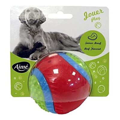 Aimé Aime Jouet pour Chiens 5 Sens Boule Interactive 8 cm Saveur de Boeuf Aimé Aime Jouet pour Chiens 5 Sens Boule Interactive 8 cm Saveur de Boeuf