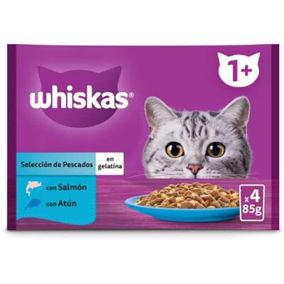 whiskas Nourriture humide pour chats Sélection poissons 4x85g whiskas Nourriture humide pour chats Sélection poissons 4x85g