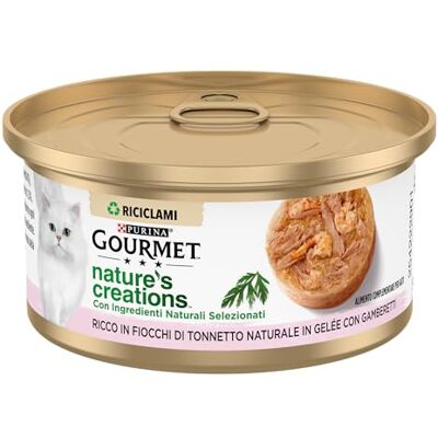Gourmet Nature's Creations 70g Thon naturel en gelée avec Crevettes - Nourriture pour chats Gourmet Nature's Creations 70g Thon naturel en gelée avec Crevettes - Nourriture pour chats