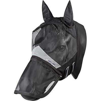 PFIFF 102947 Fly Protection Masque anti-mouches avec protection UV, protection nasale, noir PFIFF 102947 Fly Protection Masque anti-mouches avec protection UV, protection nasale, noir