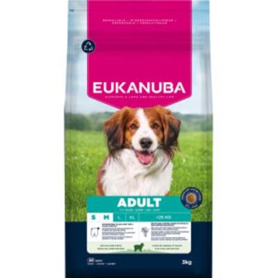 Eukanuba Nourriture sèche pour Chiens à l’Agneau et au Riz pour Petites et Moyennes Races, Nourriture sèche Premium pour Chiens Adultes, 3 kg Eukanuba Nourriture sèche pour Chiens à l’Agneau et au Riz pour Petites et Moyennes Races, Nourriture sèche Premium pour Chiens Adultes, 3 kg