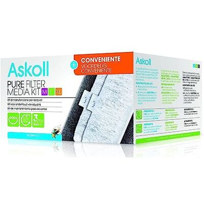 Askoll Pure Filter Media Kit M, L, XL and convenient 3Action Cartridges by Askoll Pure Filter Media Kit M, L, XL and convenient 3Action Cartridges by