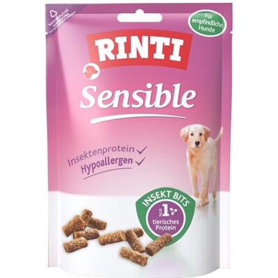 Rinti Inseckt Bits Hypoallergéniques Snacks hypoallergéniques, faciles à digérer pour chiens sensibles et adultes Friandises pour chiens sans céréales et sans sucre sans additifs dans un sachet Rinti Inseckt Bits Hypoallergéniques Snacks hypoallergéniques, faciles à digérer pour chiens sensibles et adultes Friandises pour chiens sans céréales et sans sucre sans additifs dans un sachet