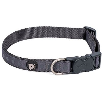 Petface - Steel Grey Tonal Dots - Très petit - collier pour chien Petface - Steel Grey Tonal Dots - Très petit - collier pour chien