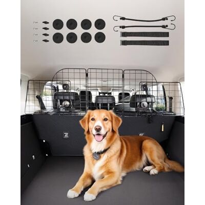 VEVOR Barrière de Voiture pour Chien Réglable 92,8-152,4 cm, Grille Pare-Chien en Treillis Métallique Robuste pour Siège Arrière, Universel pour Animaux de Compagnie, SUV, Berline, Camions, Véhicules VEVOR Barrière de Voiture pour Chien Réglable 92,8-152,4 cm, Grille Pare-Chien en Treillis Métallique Robuste pour Siège Arrière, Universel pour Animaux de Compagnie, SUV, Berline, Camions, Véhicules